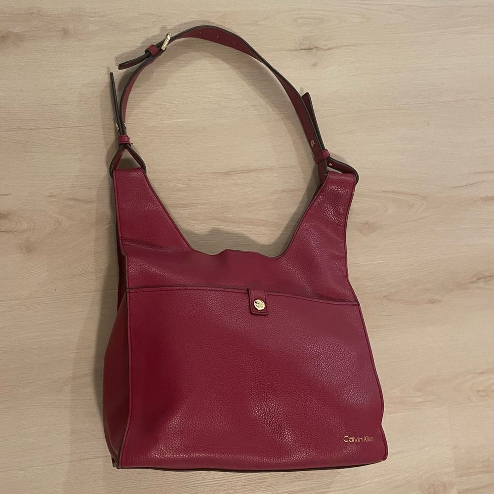 Calvin Klein Deep Red Shoulder Bag